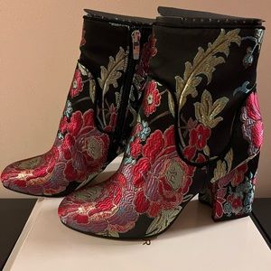 Marc Fisher Multicolor Jana Embroidered Boots/Bootie